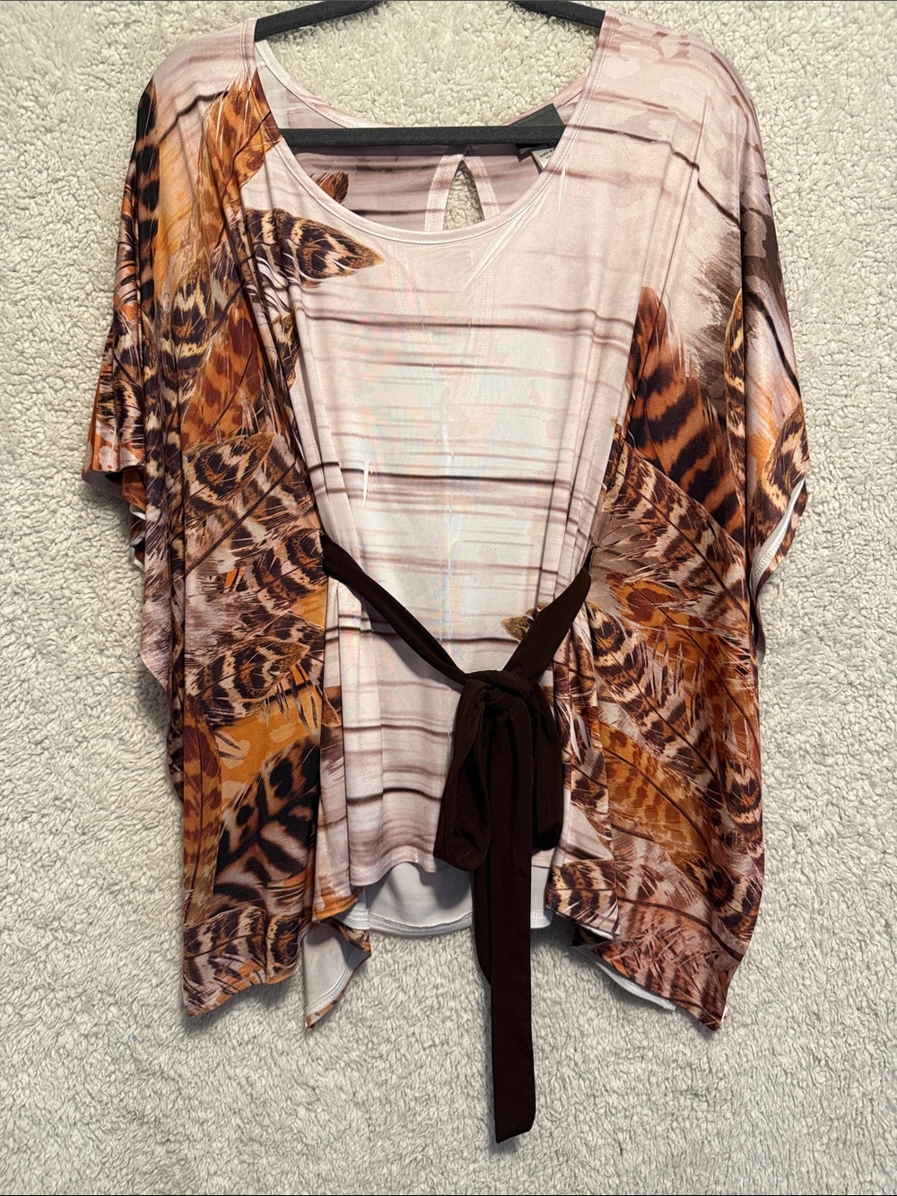 Women’s Feather-Print Top